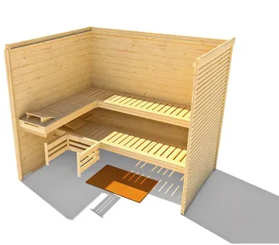 Bild von Design-Sauna Cubilis 3 Sparset 7,5 kW BioS