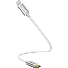 Hama Smartphone-Ladegerät »Ladekabel für schnelles Laden USB-C - Lightning, 20 cm, Datenkabel«, weiß