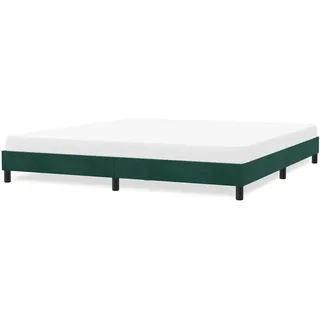 Bettgestell ohne Matratze Dunkelgrün 180x220 cm Samt