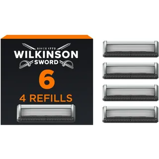 Wilkinson Sword - Wilkinson 6 Rasierer für Männer, 6 diamantbeschichtete Klingen, 4 Ersatzklingen