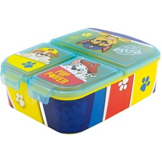 Premium Brotdose PAW PATROL PUP POWER Lunchbox mit 3 Fächern, Bento Brotbox für Kinder - ideal für Schule, Kindergarten oder Freizeit