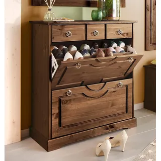 OTTO home Klera 81 x 93 x 37 cm braun / braun gebeizt