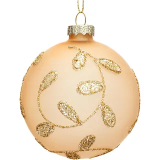 SIKORA Highlights 4er Set ausgefallene Christbaumkugeln aus Glas Champagner besondere Weihnachtskugel Christbaumschmuck, Farbe | Modell:Modell Paris Champagner, Höhe in cm:8 cm