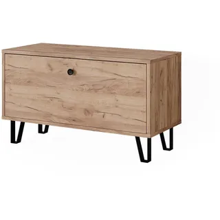 Vicco Sitzbank Siri Goldkraft Eiche 80 x 46 cm , Holzwerkstoff , 80x46x35.1 cm , Garderobe, Garderobenbänke, Schuhbänke