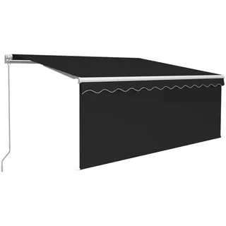 vidaXL Markise Manuell Einziehbar mit Rollo 3x2,5 m Anthrazit - Grau