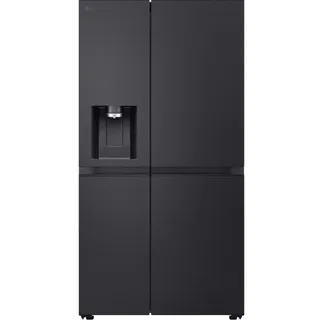 LG GSLB91EVAB Side-by-Side Kühlschrank mit Gefrierfach (623 L, Energieklasse B) mit Eis- und Wasserspender, UVNano, LinearCooling, Total No Frost, Schwarz
