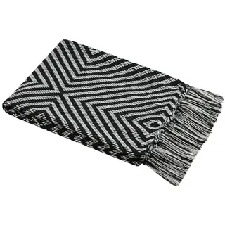 Decke Tucano 125/150 cm , Schwarz , Naturmaterialen , 150x125 cm , Heimtextilien, Wohntextilien, Decken, Kuscheldecken