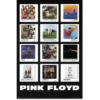 Grupo Erik Poster Pink Floyd Poster Covers Kunstdruck - Deko Wohnzimmer oder Deko Schlafzimmer - Deko Zimmer - Größe : 61 x 91 - Offizielle Lizenz - Pink Floyd Fanartikel