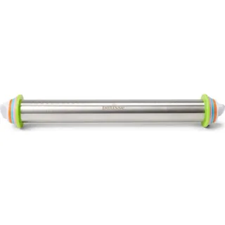Patisse Nudelholz mit Abstandshaltern 43 cm PAT02065 - Silber, Grün, Orange