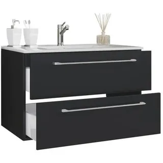 VCM my bath Badmöbel-Set Badinos 914848 schwarz 80,0 x 46,0 x 50,0 cm