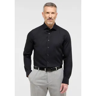 Eterna Langarmhemd »SLIM FIT« NON IRON (bügelfrei), schwarz