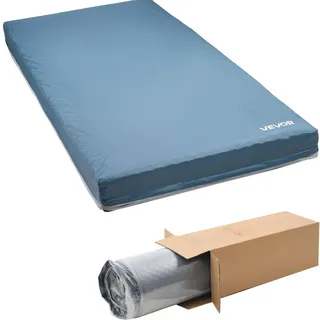 Vevor Pflegematratze, 158 kg Tragkraft, medizinische Schaumstoffmatratze, Druckentlastung, wasserdicht, für die Behandlung von Dekubitus in Pflegeheimen & der häuslichen Pflege, 2030x914x153 mm