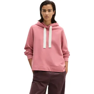 Hoodie MARC O'POLO, Damen, Gr. M, rosa (berry rose), angeraute Sweatware, Obermaterial: 100% Baumwolle, relaxed fit normal, Bündchen, Sweatshirts Hoodie, relaxed mit gepeachter Oberfläche