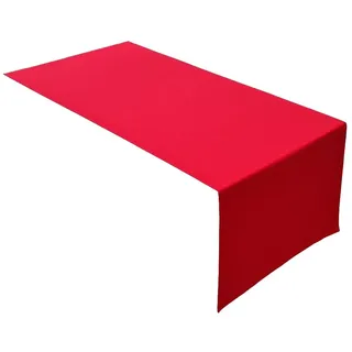 Lemos Home Hochwertiger Tischläufer Tischwäsche aus 100% Baumwolle Kollektion Konzept, Farbe & Größe wählbar (Tischläufer - 45x120cm, Rot)
