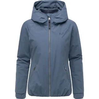 Winterjacke RAGWEAR "Winterjacke Dizzie Warm II", Damen, Gr. S, blau (indigo blau), Obermaterial: 100% Polyester PES.  Obermaterial: Futter: 100% Polyester PES. 100% Polyester PES., figurumspielend hüftbedeckend, hoch geschlossener Ausschnitt, Ärmel ohne Ärmelschlitz Rippbündchen, Jacken Winterjacke, Wasserdichte Damen Jacke mit Kapuze