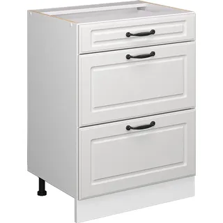Vicco Schubladenschrank Küchenunterschrank R-Line 60 x 81,6 x 46 cm Weiß