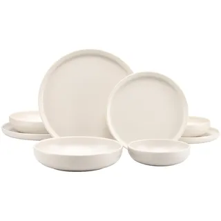 CreaTable Uno Offwhite Teller Set 8-teilig weiß