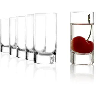 Stölzle Lausitz New York Bar Schnapsgläser Likörgläser 55 ml, 6er-Set | Schnaps-, Likör- und Shotgläser für Digestifs und Spirituosen, aus bleifreiem Kristallglas, stoßfest & spülmaschinengeeignet