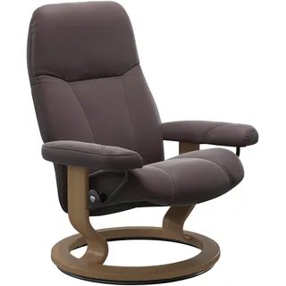 Relaxsessel STRESSLESS "Consul", rot (bordeaux paloma), B:76cm H:100cm T:71cm, Sessel, Relaxsessel, mit Classic Base, Größe M, Gestell Eiche