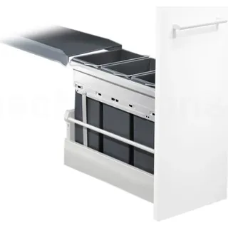 Hailo Abfallsammler 3664131 TZ Inset Terzett 3x 10 Liter - Grau