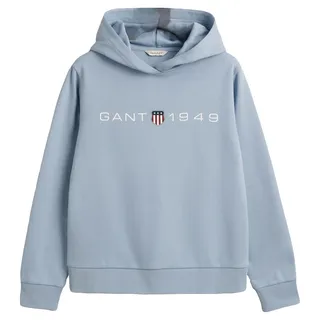 GANT Damen REG Printed Graphic Hoodie Kapuzenpullover, Dove Blue, 32