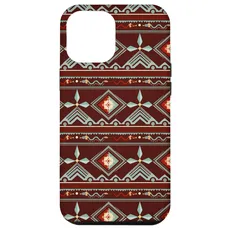 Hülle für iPhone 13 Pro Max Dunkles Sienna Morning Blue Azteken-Navajo-Muster