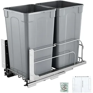 Vevor Mülltrennsystem 2 x 27 l Grau