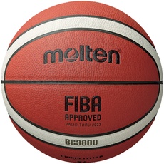 Molten BG3800 Series Indoor/Outdoor Basketball, FIBA genehmigt, Größe 7, zweifarbiges Design, Modell: B7G3800