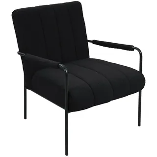Svita Loungesessel Kyle , Schwarz , Textil , 70x80x75 cm , Esszimmer, Stühle, Armlehnstühle