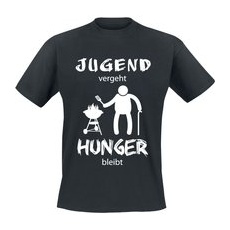 Food Jugend vergeht Hunger bleibt T-Shirt schwarz, Uni, 5XL