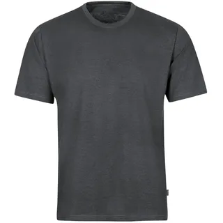 TRIGEMA T-Shirt TRIGEMA "TRIGEMA T-Shirt DELUXE Baumwolle", Herren, Gr. L, grau (anthrazit, melange), 100% Baumwolle, Basic, Shirts T-Shirt