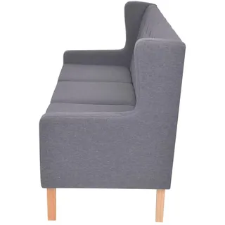 vidaXL 3-Sitzer Sofa Stoff Grau