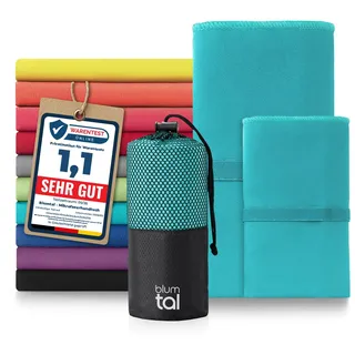 Blumtal Mikrofaser Handtuch leicht & extra saugstark - schnelltrocknende Microfaser Handtücher - optimal als Fitness Handtuch/Strandtuch Mikrofaser/Gym Towel - Reisehandtuch kompakt - Petrol