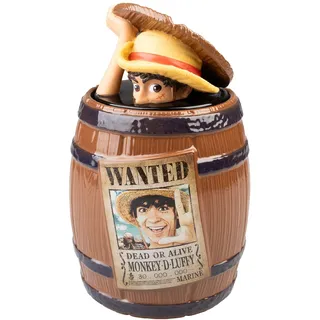 Grupo Erik Keksdose Keramik One Piece Manga - Aufbewahrungsbox mit Deckel Keksglas Groß 15 x 24 x 15 cm Vorratsbehälter mit Deckel - Offizieller Anime One Piece Merch Geschenke