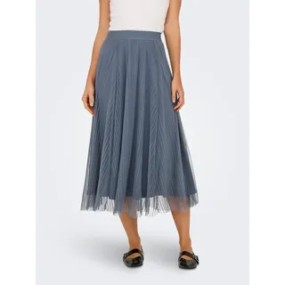 Maxirock ONLY "ONLLAVINA SKIRT JRS", Damen, Gr. M, flint stone, Jersey, Obermaterial: 100% Polyester, unifarben, wadenlang, Röcke Maxirock, Polyester