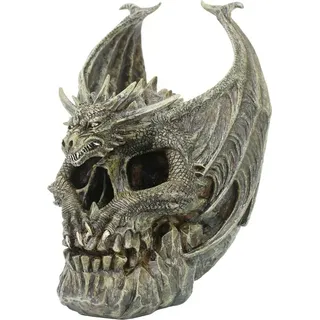 Spiral Direct - Ornament "Draco Dragon", Totenkopf SD5310 (Einheitsgröße) (Grau/Messing) - Grau