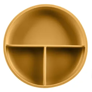 Zopa Silicone Divided Plate geteilter Teller mit Saugnapf Mustard Yellow 1 St.