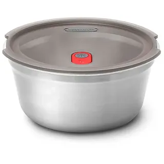 Black+blum Steel Food Schüssel - Grey / Red - Gross