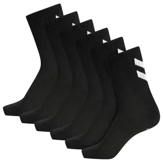 Hummel Unisex Sportsocken CHEVRON 6-PACK SOCKS 213254-2001 46-48 - Black - 46-48
