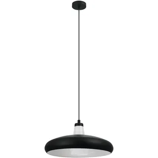EGLO connect LED Pendelleuchte Tabanera-C, 1 flammige Hängelampe, Pendellampe aus Stahl und Glas in Schwarz, Weiß, Farbtemperaturwechsel (warm, neutral, kalt), RGB, dimmbar