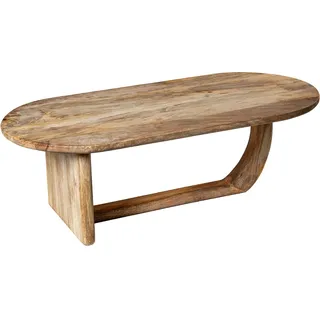 DRW Rechteckiger Couchtisch aus Naturholz, 110 x 36 x 53 cm