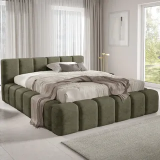 Polsterbett KALLA Premium 180x200 cm mit Bettkasten – PERFECT HARMONY 39 - Grün