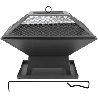 Feuerschale, Feuerstelle 45x45 cm mit Funkenschutz