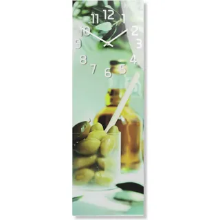 Rechteckige Wanduhr OLIVENÖL UND OLIVEN - Grün