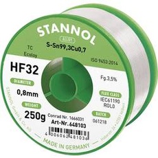 Bild HF32 3,5% 0,8MM SN99CU0,7 CD 250G Lötzinn, bleifrei bleifrei Sn99,3Cu0,7 250g 0.8mm