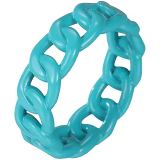 Firetti Fingerring »Schmuck Geschenk Edelstahl Ring Damenring Herrenring Panzerkette Color« Firetti türkis 62