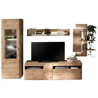 Livetastic MCA Wohnwand Ravello 4tlg. Holz Braun Eiche