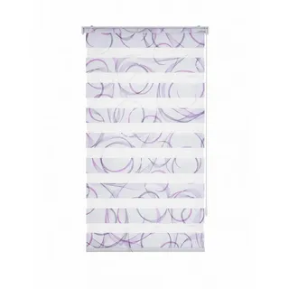 GARESA Doppelrollo Swing 50 x 150 cm weiß/grau/pink