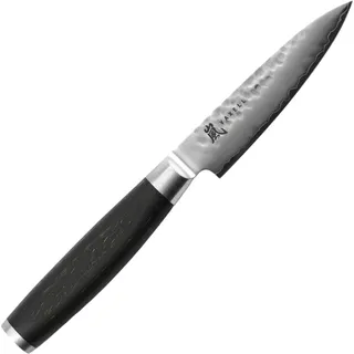 Yaxell Taishi Schälmesser 10 cm, Japanisches Gemüsemesser mit Hammerschlag-Finish, VG10 Damaststahl, Pakkaholz Griff, Küchenmesser für Obst und Gemüse