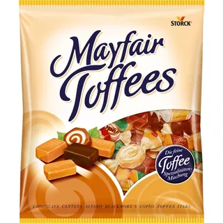Bunte Welt Mayfair Toffees – 1 x 490g – Karamell Toffee-Bonbon-Mischung mit verschiedenen Geschmacksrichtungen